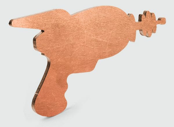 Laser-cut copper from SendCutSend